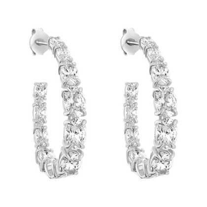 Créoles - Argent rhodié