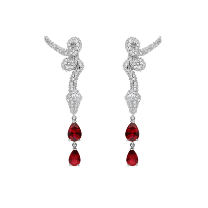 Boucles d'oreilles - Collection Serpent - Argent Rhodié