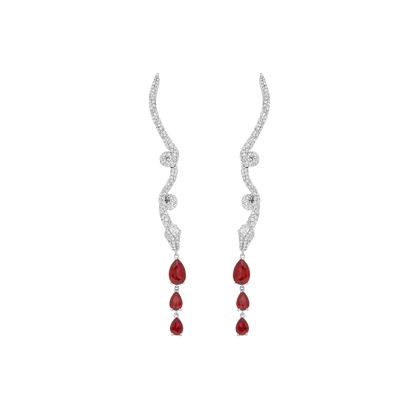 Earrings - Snake Collection - Rhodium silver