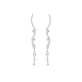 Earrings - Snake Collection - Rhodium Silver