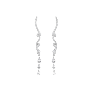 Earrings - Snake Collection - Rhodium Silver