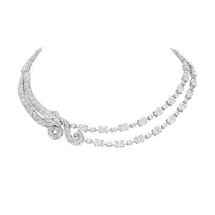 Necklace - Snake Collection - Rhodium Silver