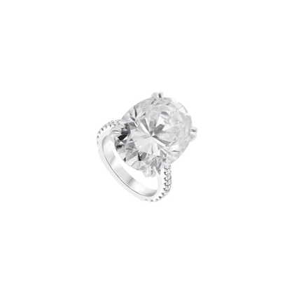Bague Moissanite - Platine