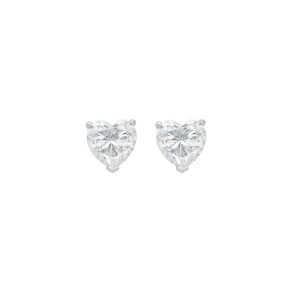 Boucles d'oreilles Moissanite - Or Blanc