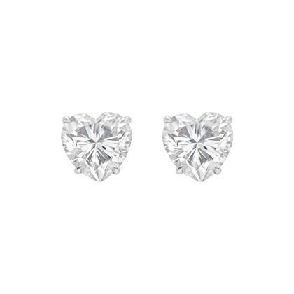 Boucles d'oreilles Moissanite - Or Blanc