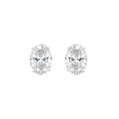 Studs Taille Ovale Burma Fine Jewelry - Or Blanc