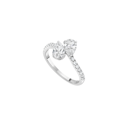 Toi & Moi Burma Fine Jewelry Ring - White Gold