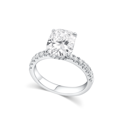 Bague Halo Burma Fine Jewelry - Or Blanc