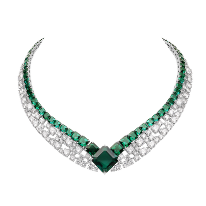 Necklace Secret Eden - Rhodium Silver 
