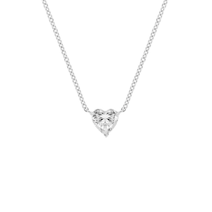 NEW Pendentif taille cœur - Argent Rhodié