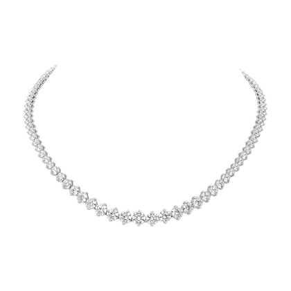 Tennis Necklace - Rhodium Silver