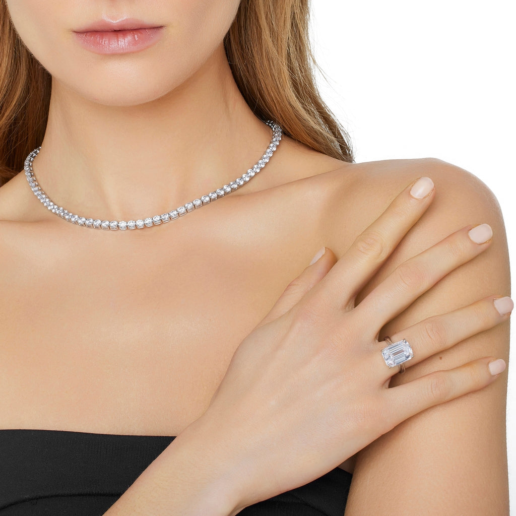 Necklace - Rhodium Silver