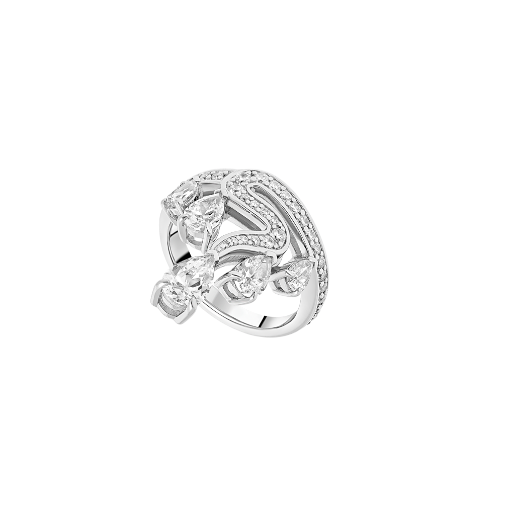 Bague Opéra - Or Blanc