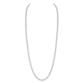 Long Necklace - Rhodium Silver