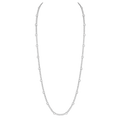 Long Necklace - Rhodium Silver