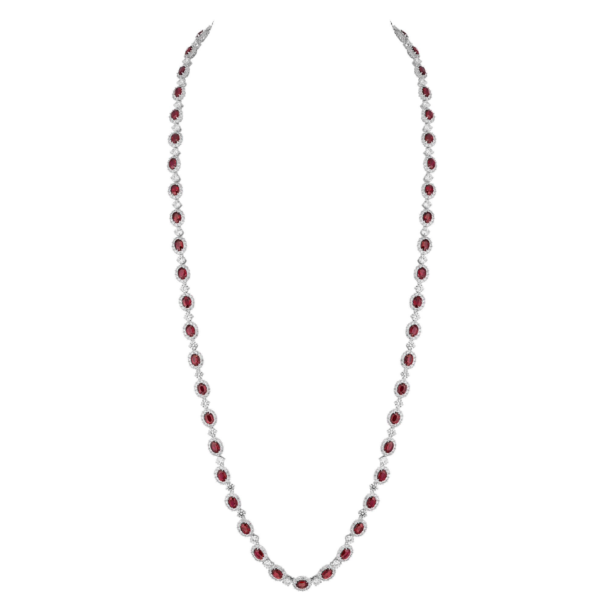 Long necklace - Rhodium Silver