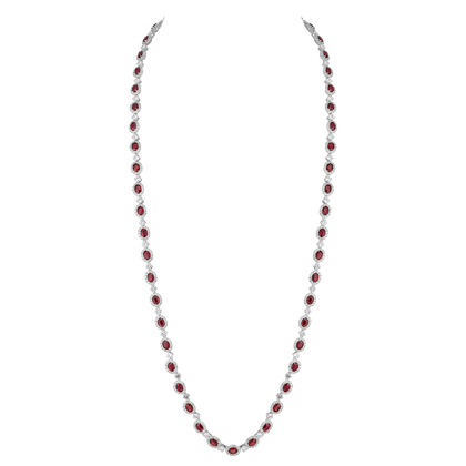 Long necklace - Rhodium Silver