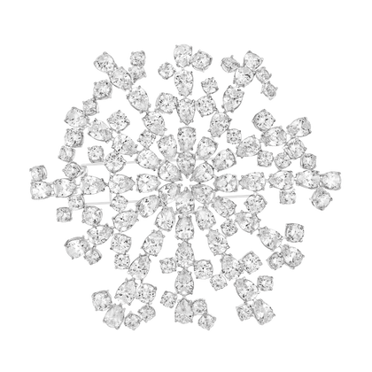 Brooch - Rhodium Silver