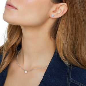 NEW Pendentif taille brillant - Argent Rhodié