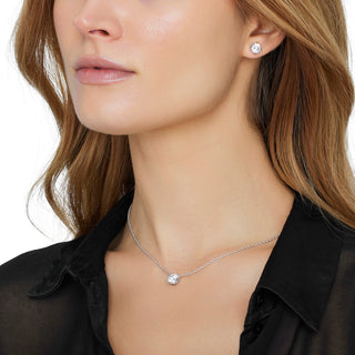 Pendentif taille brillant - Argent Rhodié
