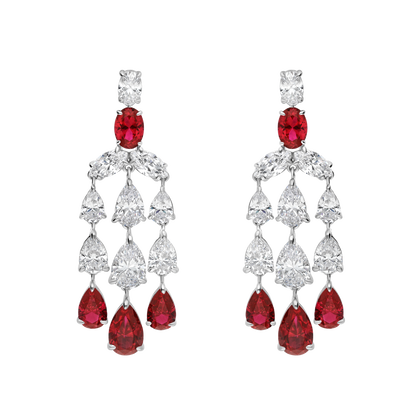 Opera Earrings - Rhodium Silver