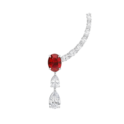 Boucle d'oreille Opéra - Argent Rhodié
