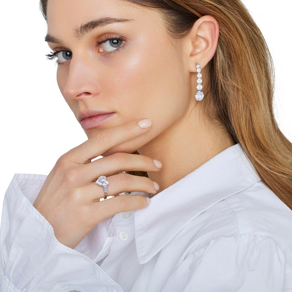 Earrings - Rhodium silver