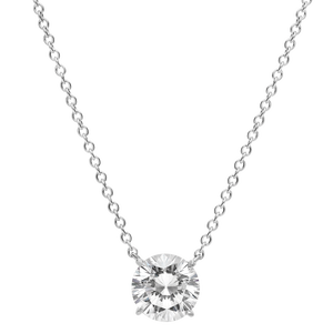 NEW Pendentif taille brillant - Argent Rhodié