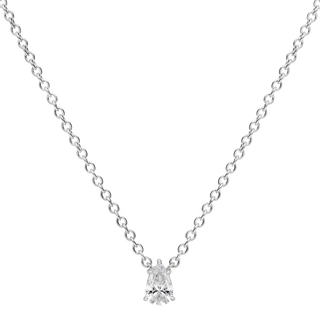Pendentif taille poire - Argent Rhodié