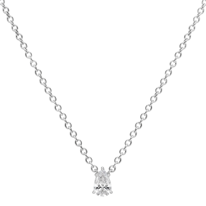 Pendentif taille poire - Argent Rhodié
