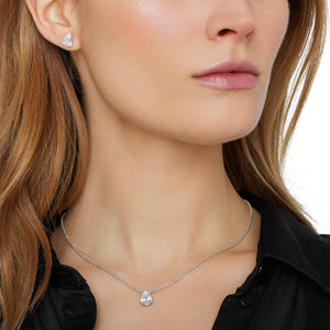 NEW Pendentif taille poire - Argent Rhodié