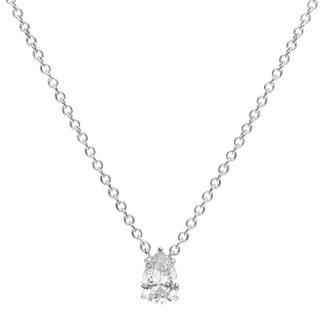 Pendentif taille poire - Argent Rhodié