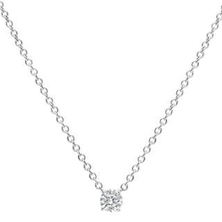 Pendentif taille brillant - Argent Rhodié