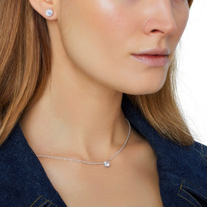 NEW Pendentif taille brillant - Argent Rhodié