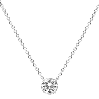 Pendentif taille brillant - Argent Rhodié