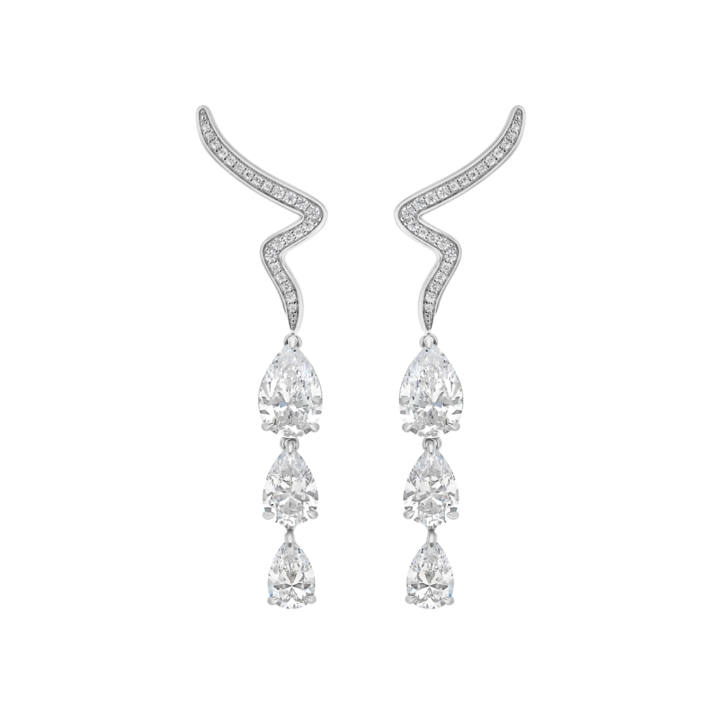 Earrings Opera  - Rhodium Silver