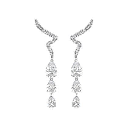 Earrings Opera  - Rhodium Silver