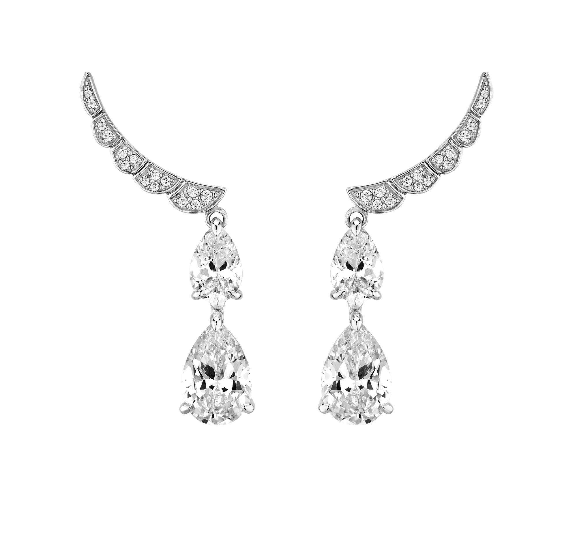 Opera Earrings - Rhodium Silver