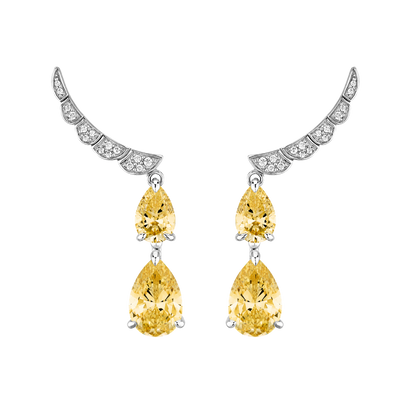 Opera Earrings  - Rhodium Silver