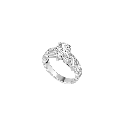Bague Opéra - Or Blanc