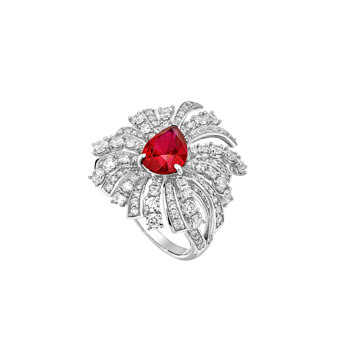 Bague 'Rose 3D' En Argent Massif 925 Rhodié - Taille 50 (13 Mm) - Bijoux Dolly-Bijoux - Neuf Avec étiquettes