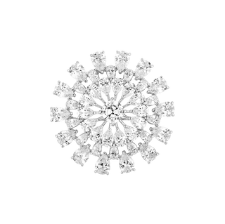 Large Model Opera Brooch - Rhodium Silver