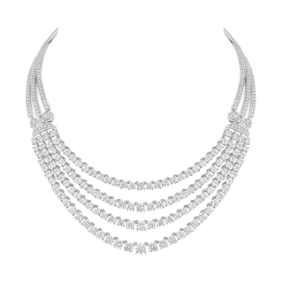 Collier Colonne Opéra - Argent Rhodié