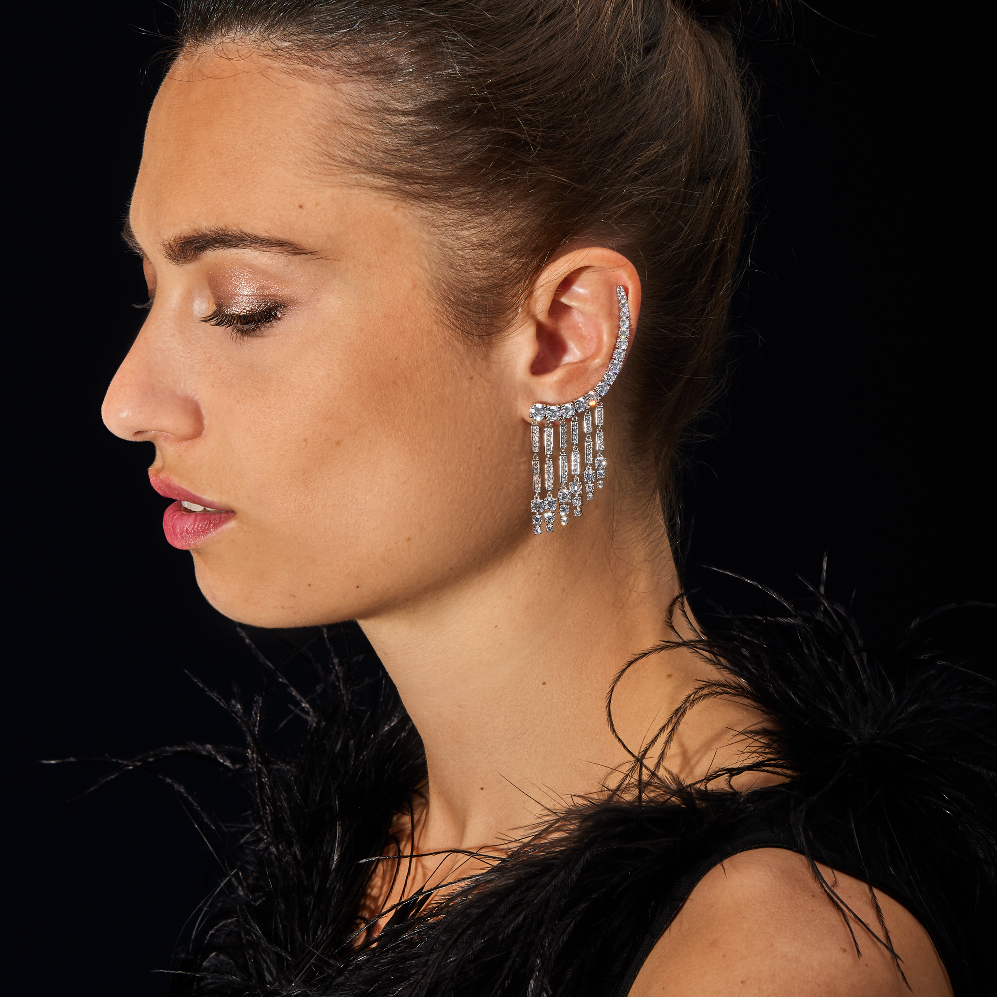 Ear cuff - Rhodium Silver