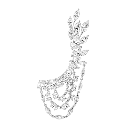 Ear cuff - Rhodium Silver