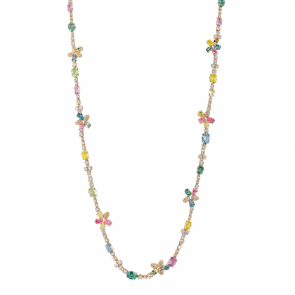 Long Necklace Multi Pastels 