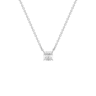 Pendentif taille asscher - Argent Rhodié