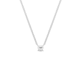 Pendentif taille asscher - Argent Rhodié